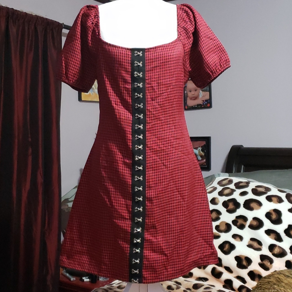NWT Wild Honey Red Plaid Dress